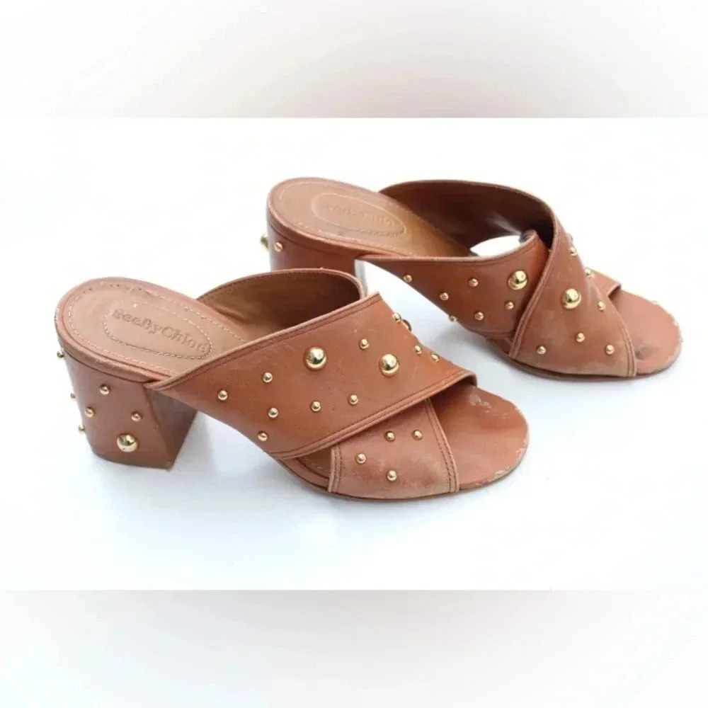 See by Chloe Abby Embellished mules